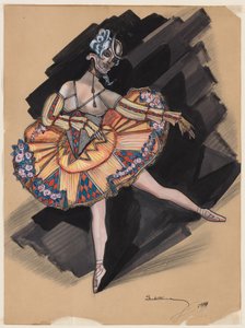 童话娃娃。安娜·帕夫洛娃（Anna Pavlova）的服装设计，1924年