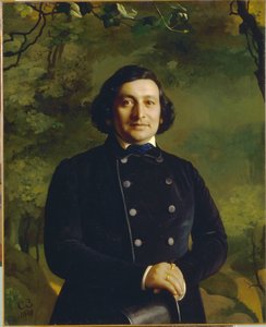 歌剧演员奥西普-阿法纳西耶维奇-彼得罗夫（1806-1878 年）的肖像。谢尔盖（谢尔盖，Serguei）-康斯坦丁诺维奇-扎连科（Zarianko）（1818-1870 年）的画作，布面油画