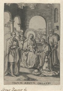 Aanbidding der Koningen
Trium Regum Oblatio（物品上的标题） 作者 瑟法修斯·雷文