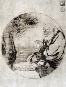 老子画像，公元前6世纪的中国哲学家，东洋节士（1420-1506）绘制，日本文明，室町时代 作者 SesshûTôyô