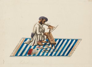 工作中的石匠，约1810年 作者 塞瓦克·拉姆（Sewak Ram）