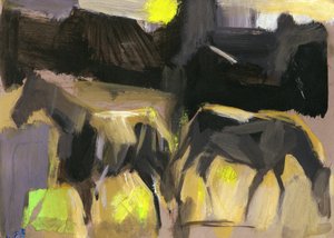 灰马，2024 年（纸上水粉画）