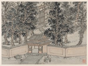 苏州虎丘十二景：1490年后在后门的虎跳泉。