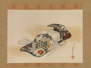 Noh Mask：冲绳，1879年。 作者 Shibata Zeshin