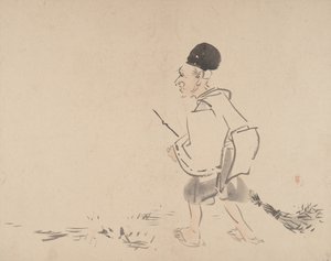 绘画，19世纪。 作者 Shibata Zeshin