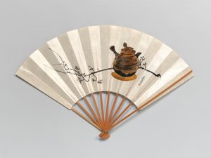 梅花枝和茶壶。 作者 Shibata Zeshin