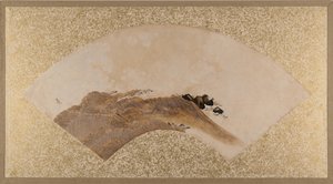 波浪与岩石，19世纪晚期。 作者 Shibata Zeshin
