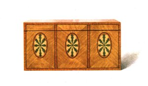 镶嵌缎木茶童车，1908年。 作者 雪莉·查尔斯·莱韦林·斯洛科姆