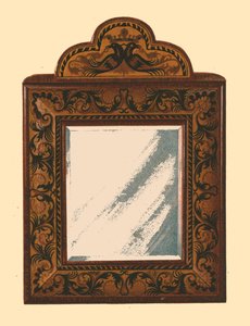 核桃木镜框镶嵌镶嵌镜，1905年 作者 雪莉·查尔斯·莱韦林·斯洛科姆