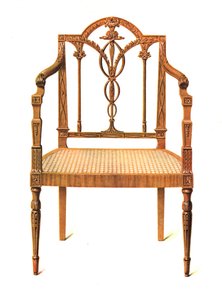 缎木椅子，1908年 作者 雪莉·查尔斯·莱韦林·斯洛科姆