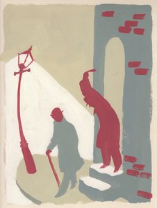小巷中的伏击，约1950年。 作者 雪莉·马卡姆