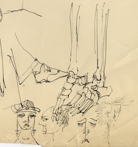 脸，和脚的骨头，1953年。