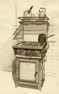 燃气灶，1951年。 作者 雪莉·马卡姆