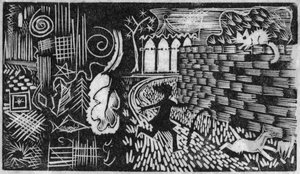 带吊环的女孩，1951年。 作者 雪莉·马卡姆