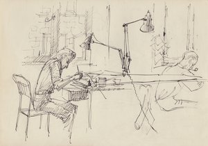 平面设计工作室，约1950年。 作者 雪莉·马卡姆