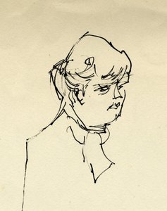 一个女人的头，1953年。 作者 雪莉·马卡姆