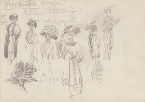 历史服装，约1950年。 作者 雪莉·马卡姆