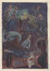 牙买加旅馆内，1952年。 作者 雪莉·马卡姆