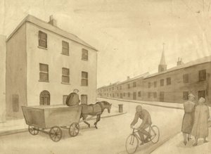 单色的街景，1951年。 作者 雪莉·马卡姆