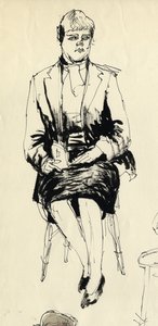 坐着的女人，1953年。