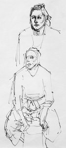 生活中的素描，约1950年。 作者 雪莉·马卡姆