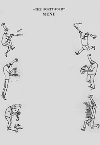 四十四号餐厅的菜单，约1955年。 作者 雪莉·马卡姆