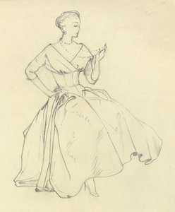 戴项链的女人，约1952年。 作者 雪莉·马卡姆