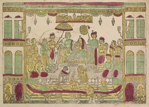 1800年代皇家宫殿的拉玛（Rama）和西塔（Sita）。 作者 什里·戈宾达·钱德拉·罗伊