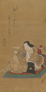 演员Arashi Rikan I的画像，约。 1812。 作者 北斋斋子