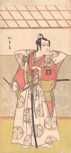 担任高级武士的市川团十郎五世，约1778年。1778. 作者 春庄