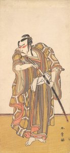 Ichikawa Danzo III作为武士拔剑，约1772年。