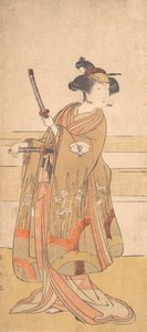 小野妹子扮演的武士女，约1775或1776年。