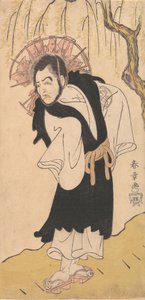 1726-1792年，演员中村宇田右卫门一世在柳树下当和尚。