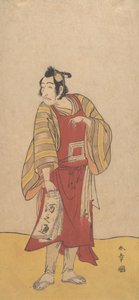 第五代市川团十郎作为一个人站立，约1775年。