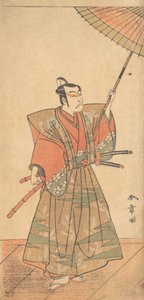 第五代市川团十郎作为一个武士，身着礼仪上衣，可能是1774年。