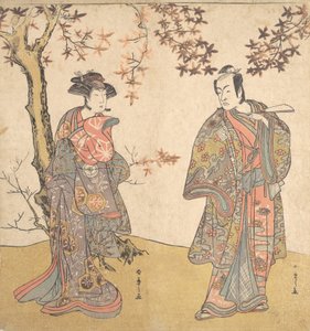 第二幅市川物之助作为一个手无寸铁的人，可能是1778年。 作者 春庄