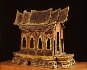 大城时期的寺庙模型（镀金木）