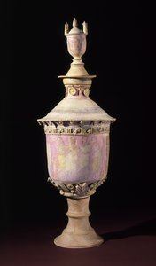 葬礼花瓶（Lebes Gamikos），约前250-225年（陶瓷，涂漆和烫金） 作者 西西里学校