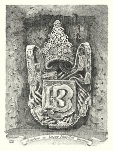 Sculpture on Leper Hospital, Taunton (engraving) 作者 悉尼希斯