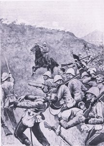 Langs Nek，1881年1月28日（第一次布尔战争），1915年英国陆地和海上战役的插图 作者 悉尼佩吉特
