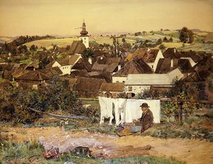 上奥地利村(Oberosterreichisches Dorf) 作者 西多妮·斯普林格