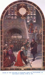 1483年6月26日，由韦弗利图书有限公司出版的“卡塞尔斯英国人民历史”，1940年4月26日向格洛斯特的理查德·杜克提供王权。 作者 西吉斯蒙德·克里斯蒂安·休伯特·格策