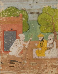 宗师纳纳克（Guna Nanak）和玛达娜（Mardana）在拜拉鲁（Bhai Lalu）家中 作者 锡克教学校