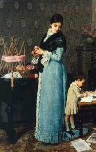 母亲》，作者西尔维斯特罗-莱加（1826-1895）。