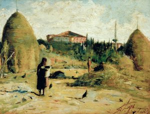 Villa Bandini al Gabbro，约 1889-90 年（木板油画） 作者 西尔维斯特雷·莱加