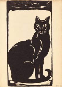 黑猫（木刻版画） 作者 西蒙·阿尔伯特·布西
