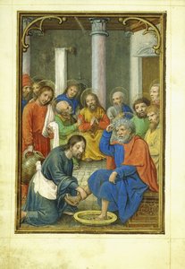 基督洗了彼得的脚，1520年代 作者 西蒙·贝宁