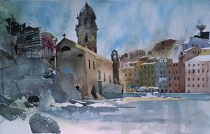 Fernazza, Cinque Terre, 2002（纸面水彩画）
