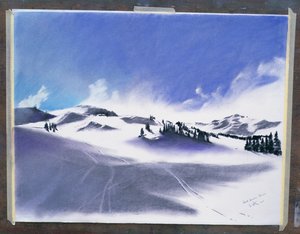 上萨瓦省，2006 年 2 月（混合媒介） 作者 西蒙·弗莱彻