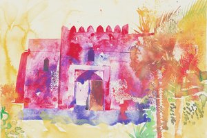 Jabreen 墙，阿曼，2005 年（水彩画）
